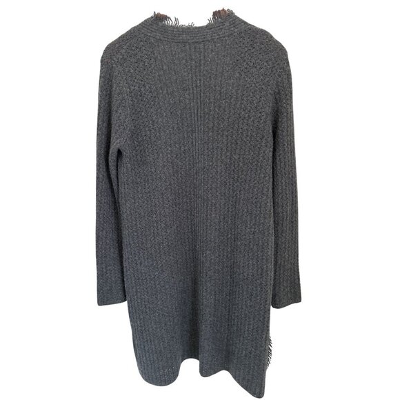 The Cashmere Project Cashmere Cardigan With Fringe Detail & Pockets - Picture 7 of 9